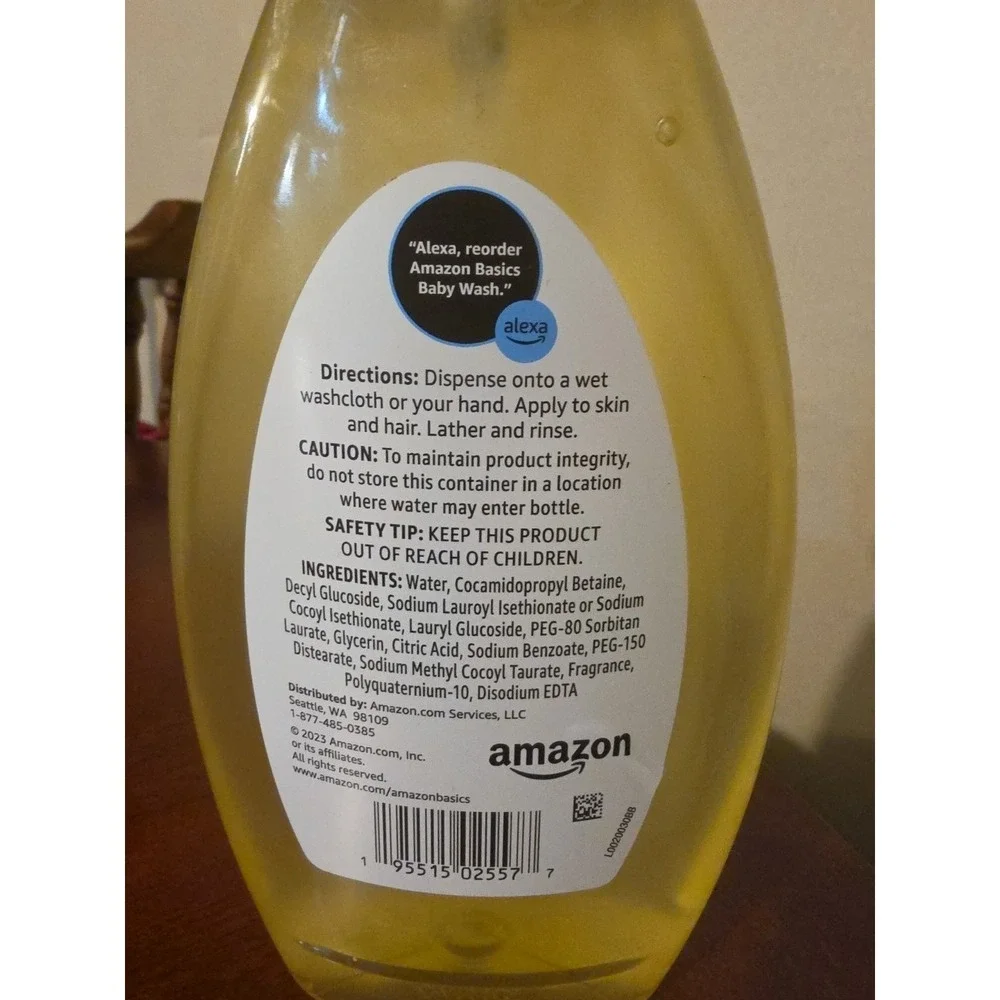Amazon Basics Tear-Free Baby Shampoo, 27.1 Fluid Ounce‎ Pack Exp 12/16/2027